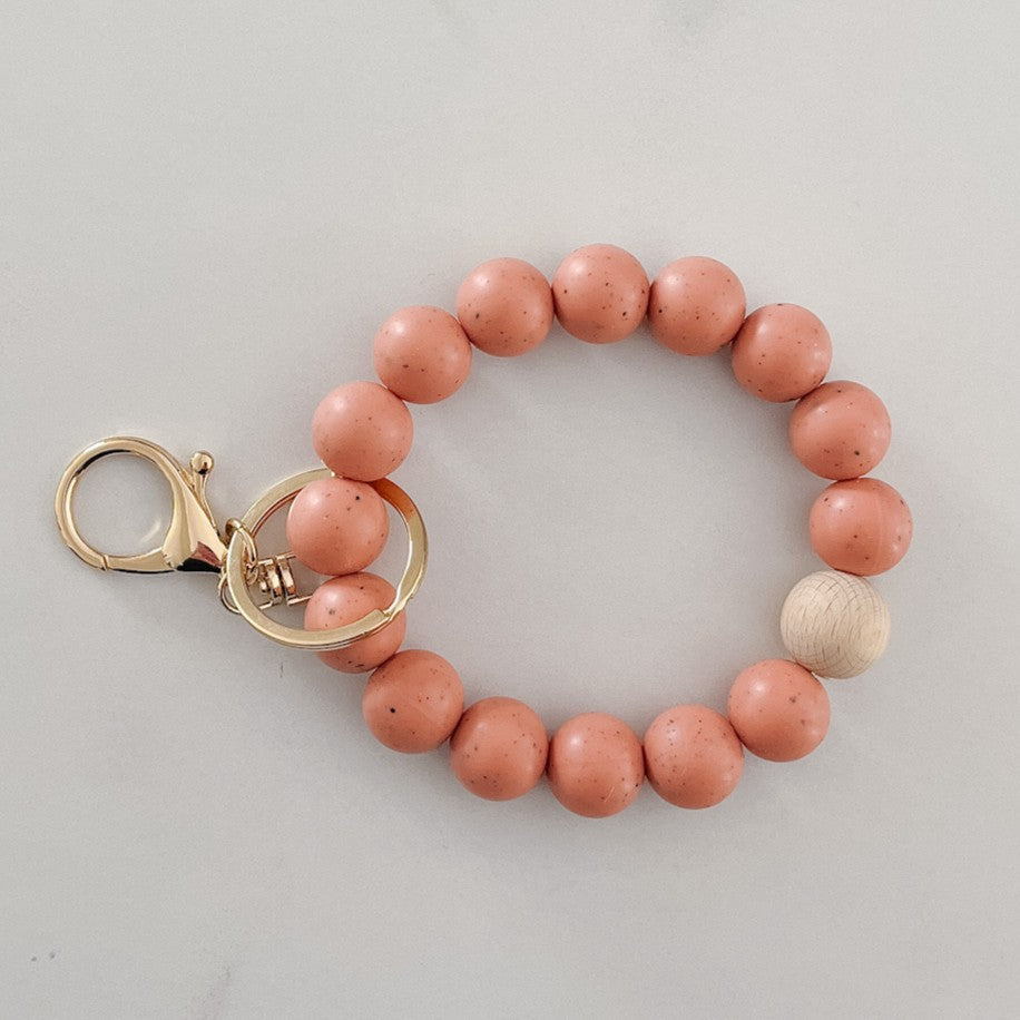 Wristlet Keychain - Coral Speckle