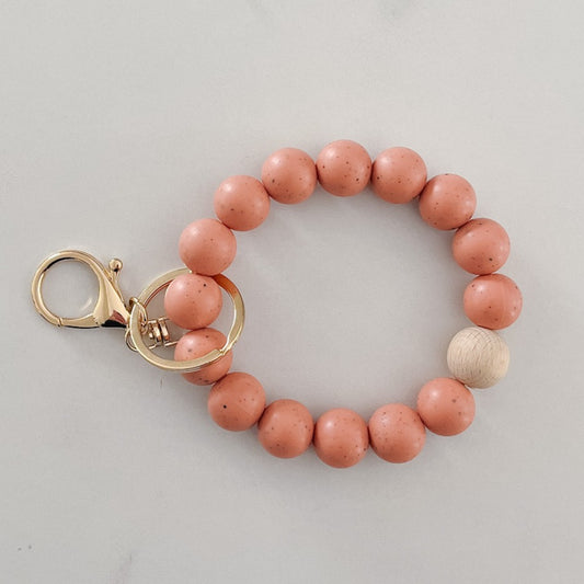 Wristlet Keychain - Coral Speckle